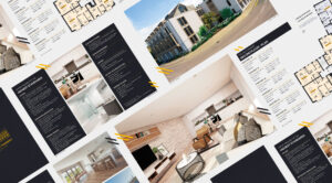 Laragh Homes brochure spreads for their new-build development, NINE