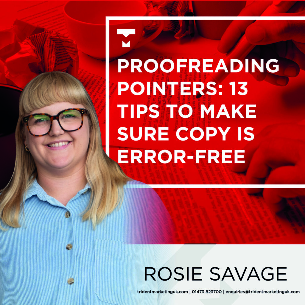 Rosie Savage discusses her top tips for proofreading