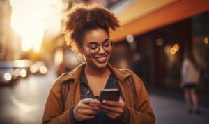 Woman Using Smartphone